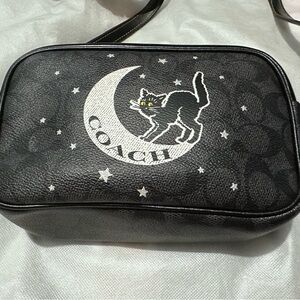 Coach Mini Jamie Black Cat Leather Bag